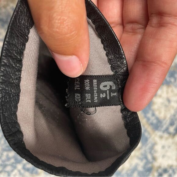 Daytons Department Store 100% Real Kid Goat Leather Black Driving Gloves VINTAGE - Picture 4 of 5